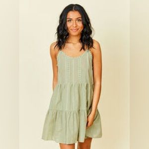 Altar’d State Susie Dress smocked spaghetti strap